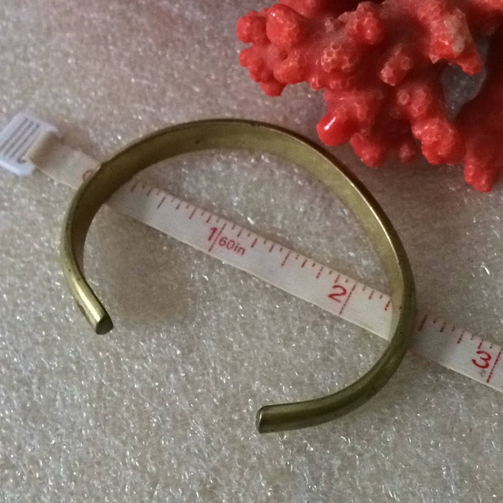 Vintage Solid Brass Cuff - image 4